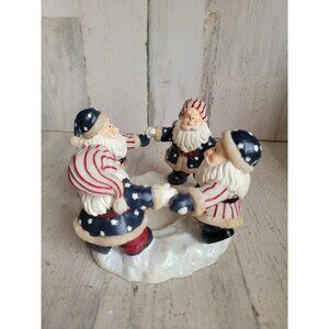 Vintage Santa Claus Home interior ceramic‎ xmas decor candle holder